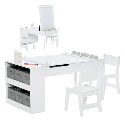 Maxi-Storage 2-in-1 Children's Art Table Set with two chairs and storage bins