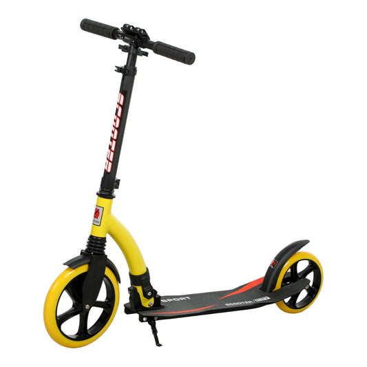 HOMCOM Foldable Kick Scooter in Yellow