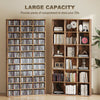 HOMCOM CD Storage Unit with Adjustable Shelves, 102 x 195 cm, Rustic Brown