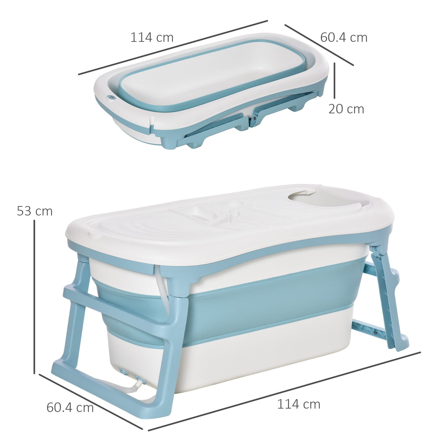 حوض استحمام قابل للطي من هومكوم، حوض استحمام للأطفال مع غطاء، أحواض استحمام قائمة بذاتها كبيرة، ساونا منزلية للأطفال الصغار والمراهقين من 1 إلى 12 سنة