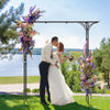 Metal Archway for Climbing Plants for Wedding Ceramony Party Backyard-Black
