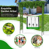 Metal Archway for Climbing Plants for Wedding Ceramony Party Backyard-Black