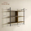 HOMCOM Three-Tier Floating Shelf - Brown/Black