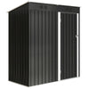 Outsunny 5 x 3 ft Lean-to Garden Shed, Outdoor Storage Shed with Lockable Door and Vents, Dark Grey