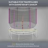 SPORTNOW 8ft Trampoline Net Replacement with 6 Plastic Pole Covers, Weather-Resistant Trampoline Netting Replacement with Zipped Entrance, Poles Not Included, Pink