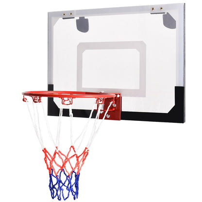 Mini Basketball Hoop with Shatterproof Backboard for Kid, Teen, Adult, showing the hoop and net attached to the backboard
