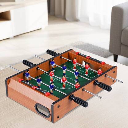 The game room table placed on a wooden surface in a bright living room setting