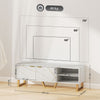 HOMCOM Marble Effect TV Unit, TV Stand Cabinet for up to 70