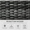 Outsunny Eight-Piece Rattan Sofa Set - Orange/Grey