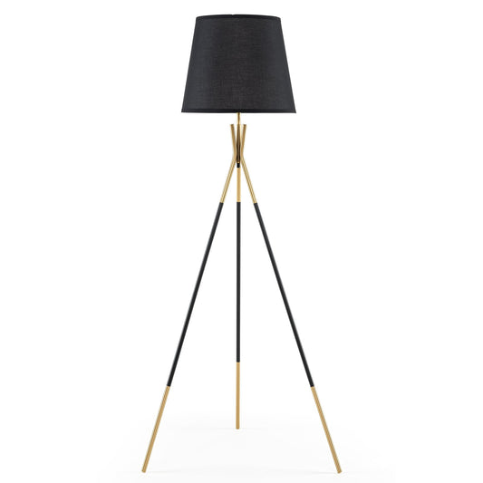 Modern Metal Tripod Floor Lamp standing on a plain white background