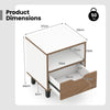 Mid Century Modern Bedside Table Nightstand with Drawer-White