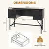 Modern Computer Desk with 4 Drawers and Storage-Black