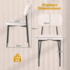 Modern Linen Fabric Dining Chair Set of 4-White