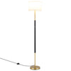 Modern Floor Lamp with Eye-Protecting Lampshades and Weighted Base-Black