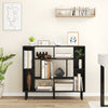 Modern Geometric Bookcase with Anti-tipping Devices-Black