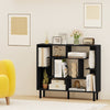 Modern Geometric Bookcase with Anti-tipping Devices-Black