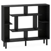 Modern Geometric Bookcase with Anti-tipping Devices-Black