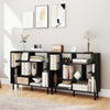 Modern Geometric Bookcase with Anti-tipping Devices-Black