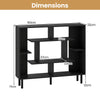 Modern Geometric Bookcase with Anti-tipping Devices-Black