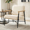 Modern Lounge Chair with Removable Zippered Cushions-Beige