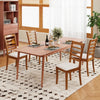 Modern Upholstered Kitchen Chair Set of 2 with Rubber Wood Legs-Beige