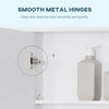 kleankin Wall Mounted Medicine Cabinet, Bathroom Mirror Cabinet with Mirrored Door, Shelves and Storage Cupboard, White