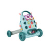 Montessori Baby Walker Toddler Educational Push Toy with Removable Oval Player and Shape Sorter-Blue