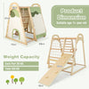 Multi-functional Kid's Climbing Toy with Slide and Climbing Net-Natural