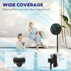 HOMCOM 40 cm Standing Fan, Cooling Floor Fan with 80Â° Oscillating, Adjustable Tilt and Height, 4 Speed, Remote Control, Black