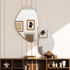 HOMCOM Set of 2 Pebble-Shaped Wall Mirror - Black