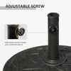 Outsunny 19KG Resin Umbrella Base Garden Parasol Base Stand Round Sun Shade Holder Suitable For Pole Between Î¦38mm to Î¦48mm