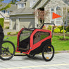 PawHut 2 in 1 Dog Bike Trailer Pet Stroller for Large Dogs with Hitch, 20