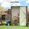 Outsunny 5.3 x 3.1ft Corrugated Steel Garden Shed - Brown