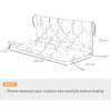 Outsunny Garden Bench Cushion, 2 Seater Swing Chair Cushion, Seat Pad with Ties for Indoor and Outdoor Use, 110 x 120 cm, Dark Grey