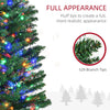 HOMCOM 7.5' Artificial Prelit Christmas Trees Holiday D√É¬©cor with Colourful LED Lights, Pencil Shape, Steel Base