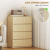 HOMCOM Chest of Drawers, 4-Drawer Storage Cabinets, Modern Dresser, Storage Drawer Unit for Bedroom