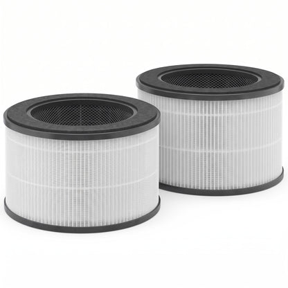 HOMCOM H13 True HEPA Replacement Filter for Air Purifier (Model 823-097), Activated Carbon Filter for Smoke, Odours, 2 Pack