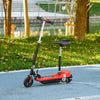 HOMCOM Steel Ride on Powered Scooter, Folding E-Scooter with Warning Bell, 15km/h Maximum Speed, for 6-14 Years Old, Red