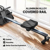 SPORTNOW Water Rowing Machine with Wheels, Vertical Storage, Adjustable Resistance, for Strength, Cardio Training