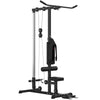 SPORTNOW Pull Up Station, Power Cage with Adjustable Seat, for Home Gym - Black
