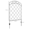 Outsunny Decorative Garden Fencing, 43in x 11.4ft Outdoor Picket Fence Panels, 8PCs Rustproof Steel Wire Landscape Flower Bed Border Edging Animal Barrier, Swirls
