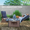 Outsunny 140 Reclining Rattan Armchair - Brown/Blue