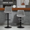 HOMCOM Set of 2 Leathaire Tub Bar Stools - Grey