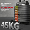 SPORTNOW Weights Machine, Multi Gym with 45kg Weight Stack, Compact Home Gym Leg Press Machine for Full Body Training
