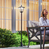 Outsunny 2 PCS 1.3M Garden Solar Lamp Post Lights Solar Powered LED Lantern Patio Pathway Walkway Outdoor Water-Resist Auto Switch 6 Hours Black