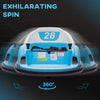 AIYAPLAY 360Â° Rotation Kids Bumper Car, 12V Waltz Car with Remote Control, Dual Joystick, Music, Lights, Light Blue