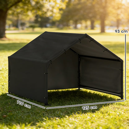 PawHut Dog Shade Shelter Outdoor, Dog House Outside with Canopy, Pet Tent for Small Medium Large Breeds