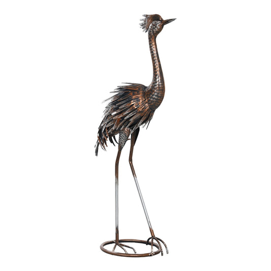 Outsunny Heron Garden Statue in Silver Tone