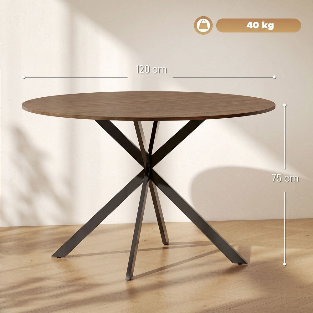 HOMCOM Dining Table for 4 in Brown