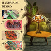 HOMCOM Stained Glass Table Lamp, Handcrafted Artisan Collectible, Suitable for Living Room and Bedside, Multi-Coloured, Ð¤25 x 45Hcm, Zinc Alloy.